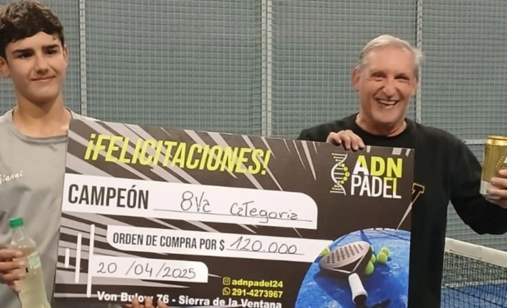 Marban - Dana, campeones en octava división de ADN Padel