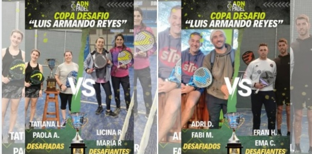 Esta noche continúan los desafíos enmarcados en la Copa ”Luis A. Reyes” de ADN Padel