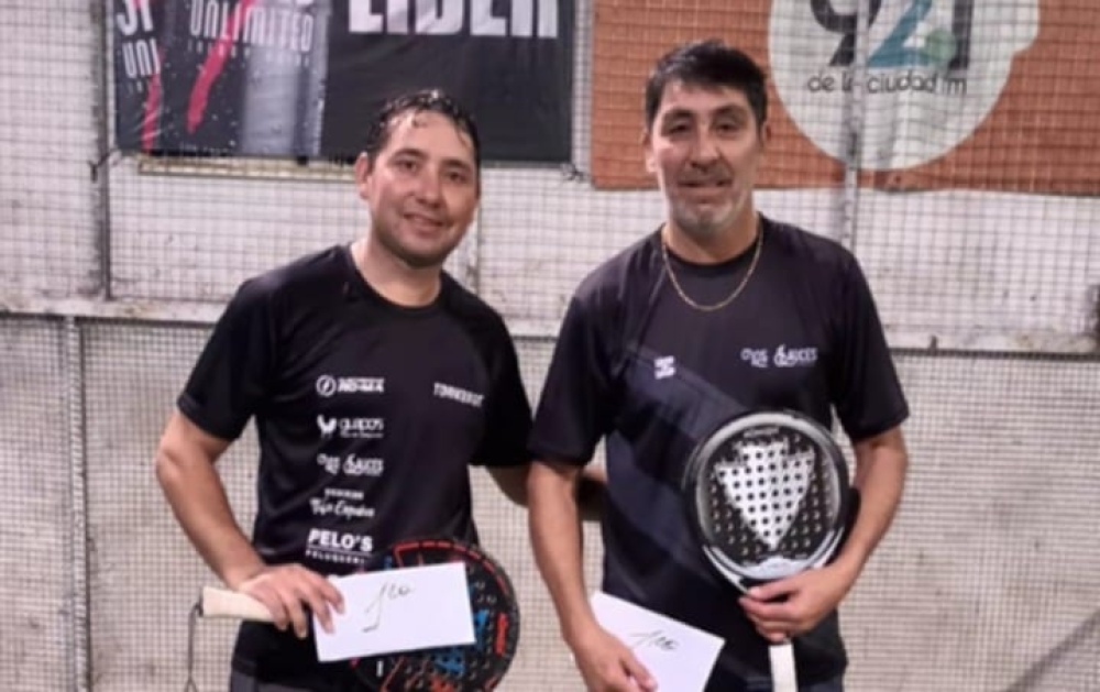 Miguel Castro - Gabriel Muscillo, campeones de un torneo de padel disputado en Pigüé