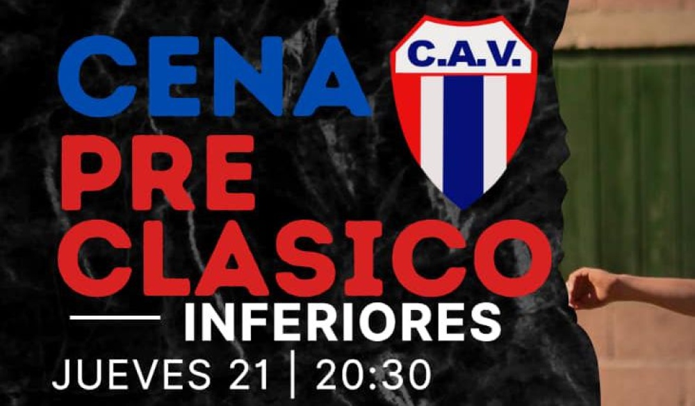 Este jueves hay cena pre clásico de inferiores en el Club Atlético Ventana