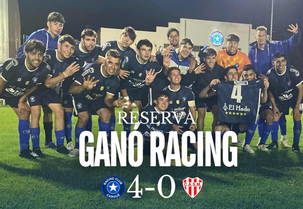 Liga Regional de Fútbol: Racing de Carhué goleó en el clásico de Reserva