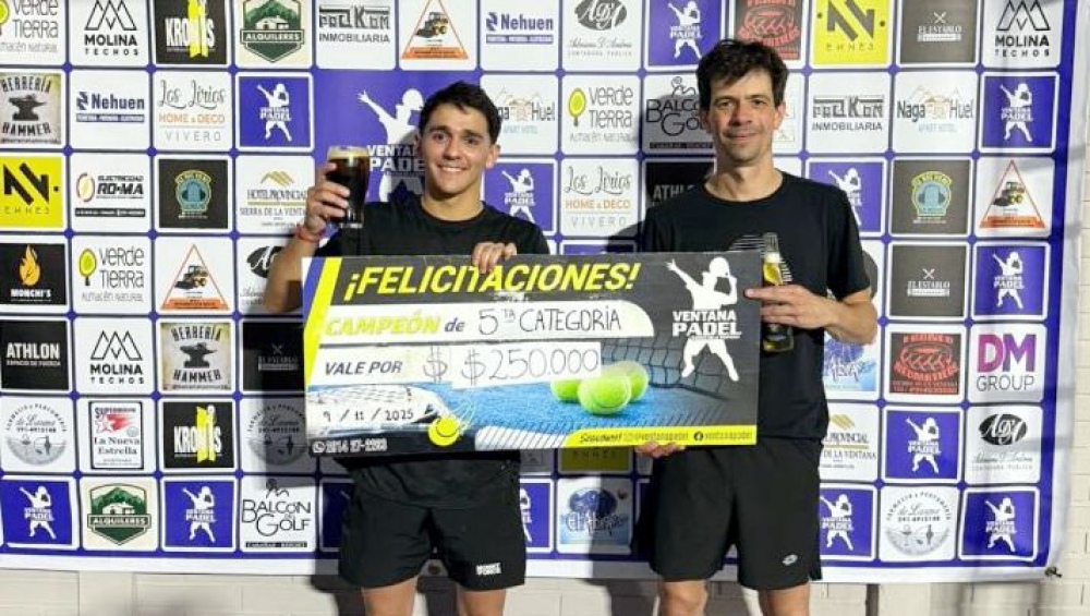 Brian Lascalea - Guillermo Lorenzo se quedaron con el primer torneo disputado en las nuevas instalaciones de Ventana Padel