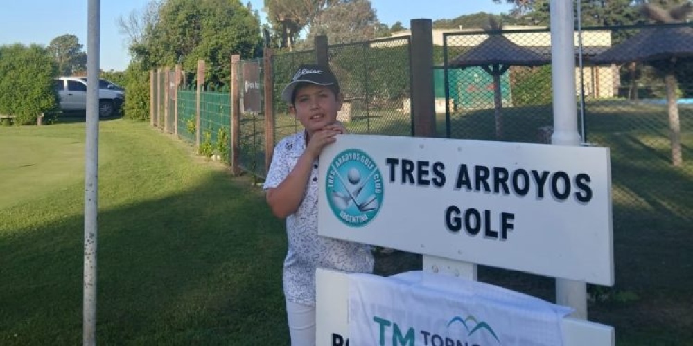 El golfista serrano Tobías García gana en Tres Arroyos y va por la Gran Final del USA Kids en Bahía Blanca