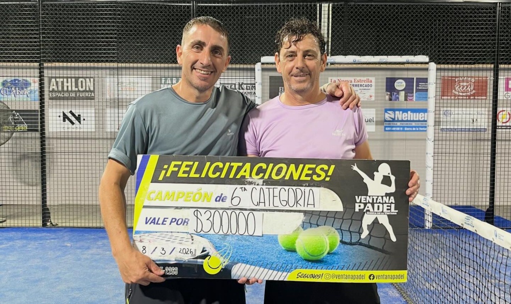 David Lencina - Claudio Lencina se quedaron con un torneo de sexta categoría en Ventana Padel