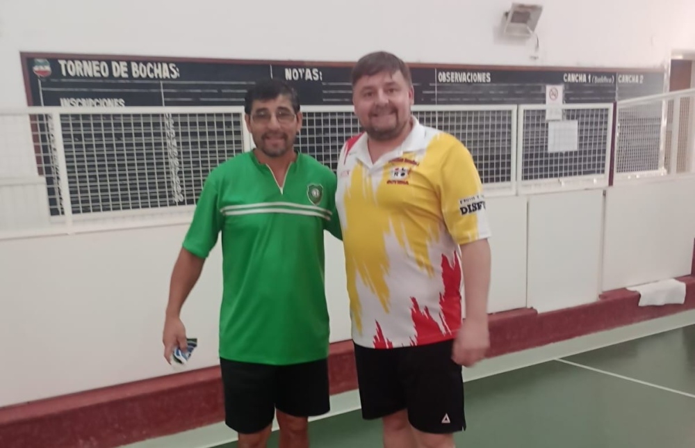 José Chaure (Unión de Tornquist) y Franco Del Moro (Sociedad Española de Goyena)