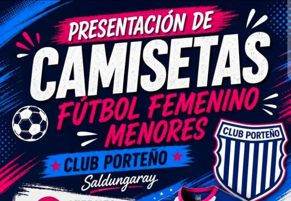 El futbol femenino de Porteño de Saldungaray presenta su nueva camiseta