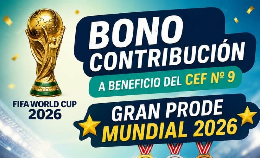 El CEF N° 9 lanzó un bono contribución con un gran Prode del Mundial 2026