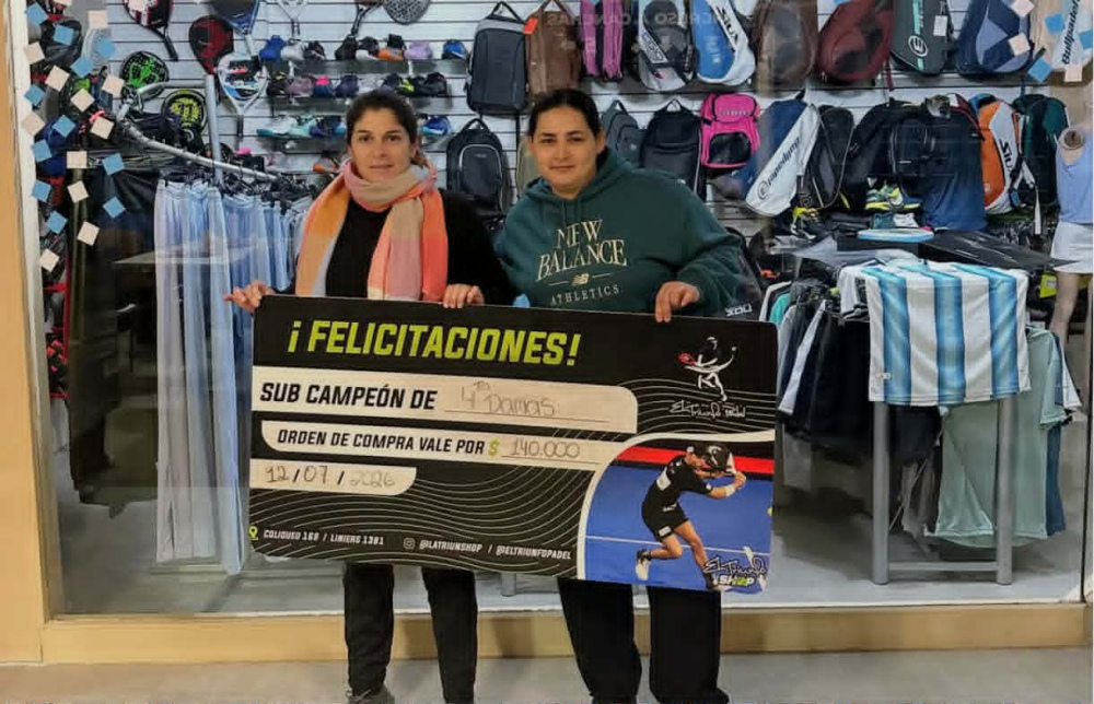 Licina Reyes - Sabrina Suarez, subcampeonas de un torneo de cuarta categoria en El Triunfo Padel de Coronel Suarez