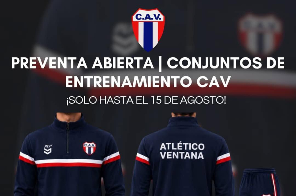 Comenzó la preventa de los nuevos conjuntos de entrenamiento para todas las disciplinas del Club A. Ventana