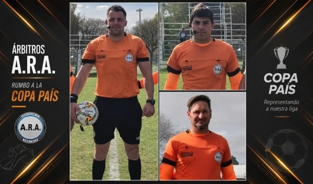 Fútbol: Una terna arbitral de la ARA dirigirá por la Copa País