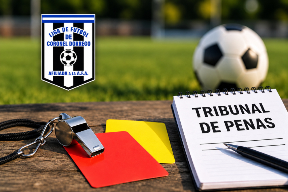 El Tribunal de Penas de la Liga Dorreguense dio a conocer las sanciones de la Acta Nº 55/26