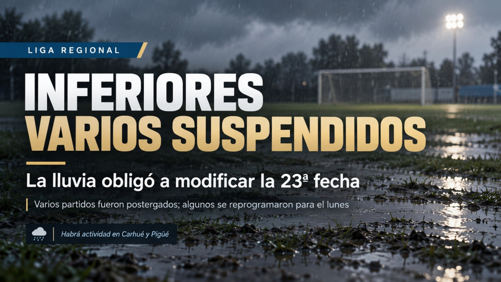 Liga Regional de Futbol: Varios enfrentamientos de inferiores fueron suspendidos