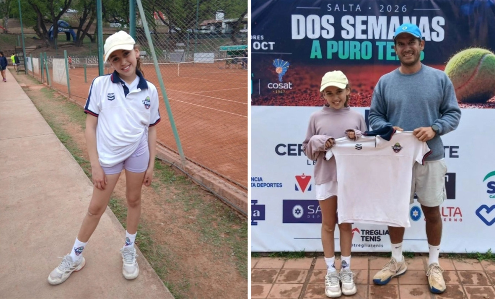 Isabella Lledós compitió en el Nacional Sub 10 de tenis en Salta