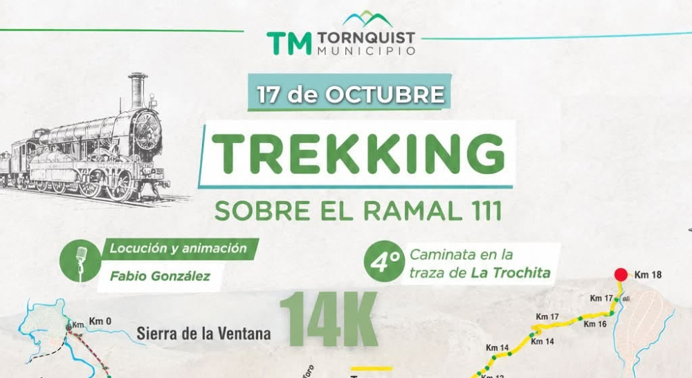 Trekking sobre el Ramal 111: una nueva propuesta para disfrutar de la historia y los paisajes serranos