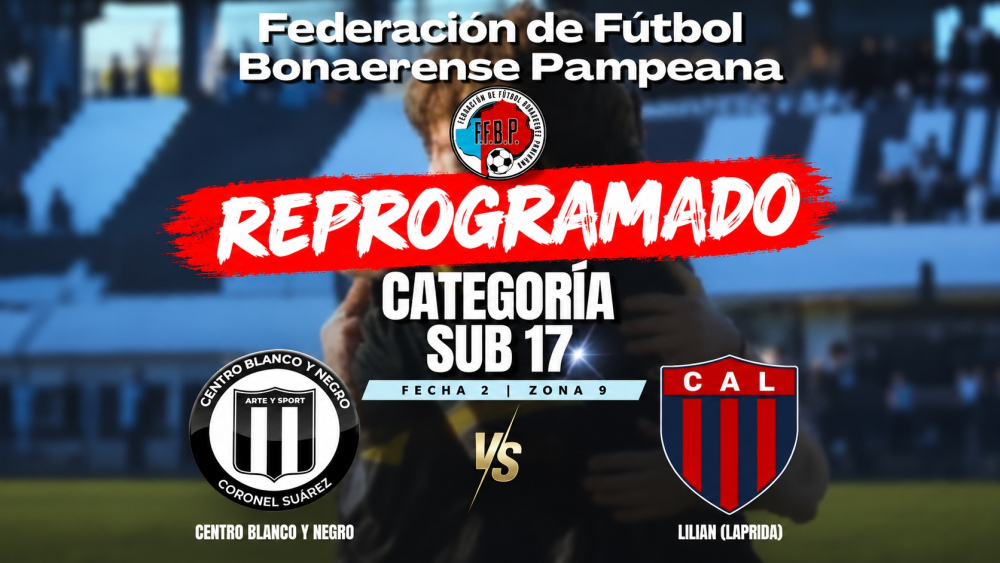 Se postergó el debut de Blanco y Negro en el Regional Sub 17