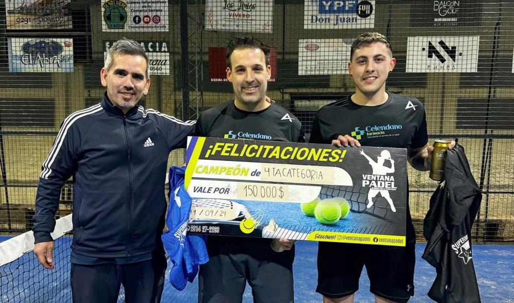 Matías Beilman - Julián Villoria, campeones del primer torneo de cuarta categoría en Ventana Padel