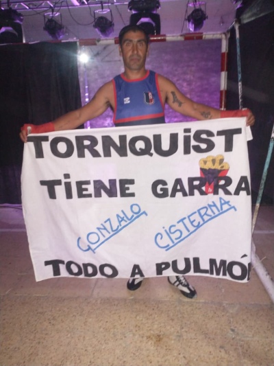 Gonzalo Cisterna represent&oacute; a Tornquist en una exhibici&oacute;n de boxeo en R&iacute;o Colorado