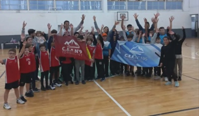 Se realizo un encuentro de b&aacute;squet entre el CEF N&ordm; 9 y el CEF N&ordm; 195 de Sierra de la Ventana