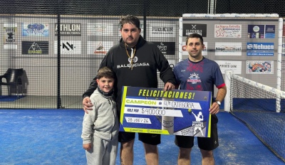 Marcos Maniero - Daniel Ramos, campeones de un torneo de cuarta categor&iacute;a en Ventana Padel