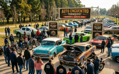 Los motores rugir&aacute;n en el Parque Lineal: se viene el gran "Auto Encuentro Tornquist 2026"
