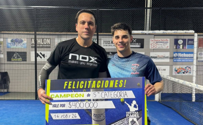 Tercer Torneo Puntuable de 5&ordf; Categor&iacute;a: Kees - Ruiz se consagraron campeones en Ventana P&aacute;del