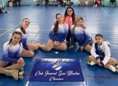 Exitoso segundo encuentro de escuelas de patin en el Club General San Martin de Chasico