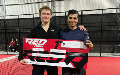 Bautista Echegu&iacute;a y Nahuel Sanabria se consagraron campeones en la 6ta categor&iacute;a de Red P&aacute;del