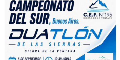 Sierra de la Ventana albergar&aacute; la 4&deg; fecha del Campeonato del Sur de Duatl&oacute;n con r&eacute;cord de inscriptos y proyecci&oacute;n regional