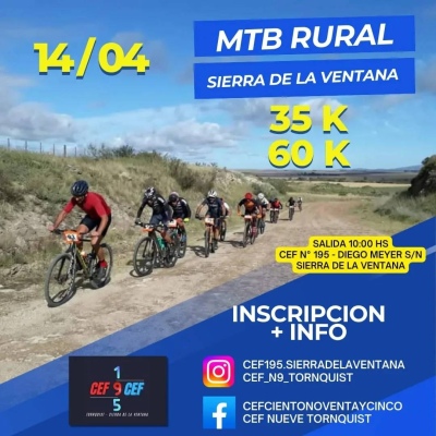 Todav&iacute;a estas a tiempo de inscribirte para el MTB Rural a realizarse este domingo 28 de abril