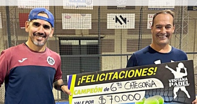 Gast&oacute;n Llado - Mario Pi&ntilde;ero, campeones de sexta categor&iacute;a en Ventana Padel