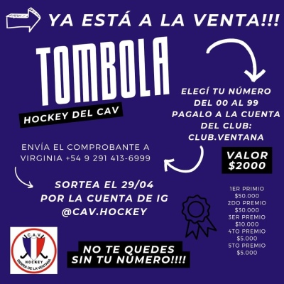 Ya esta a la venta la tombola del hockey del Club Atl&eacute;tico Ventana