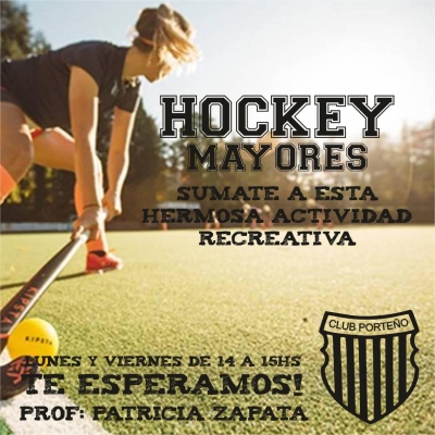 Porte&ntilde;o de Saldungaray invita a sus clases de hockey para mayores