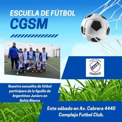 La escuelita de futbol del Club San Martin de Chasico debuta este s&aacute;bado en un torneo bahiense