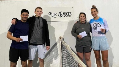 Jimena Diez - Nahuel Sanabria, ganadores de un torneo de s&eacute;ptima mixto en Los Sauces Padel
