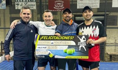 Mat&iacute;as Beilman - Juli&aacute;n Villoria, campeones del primer torneo de cuarta categor&iacute;a en Ventana Padel