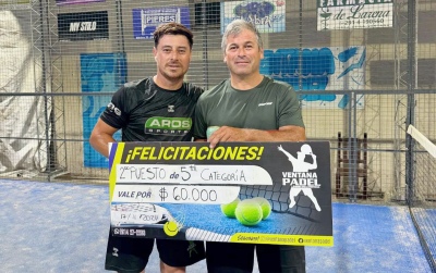 Facundo Suarez - Luciano Ferrarini se quedaron con el ultimo torneo de quinta categor&iacute;a de Ventana Padel