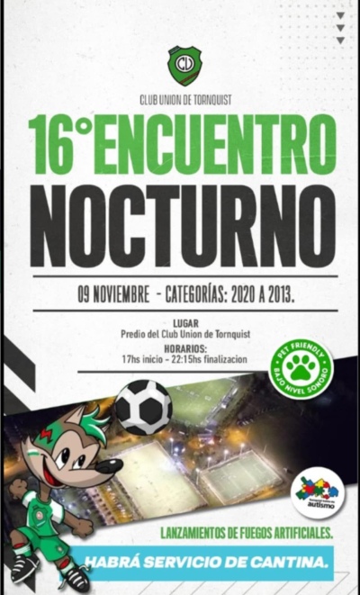 Fecha confirmada para el 16&ordm; encuentro nocturno del Club Uni&oacute;n