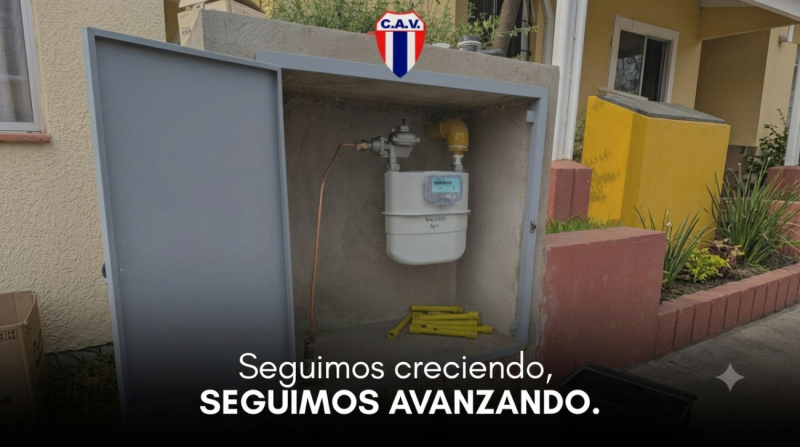 Quedo finalizada la obra y ahora la sede del Club Atletico Ventana cuenta con gas natural