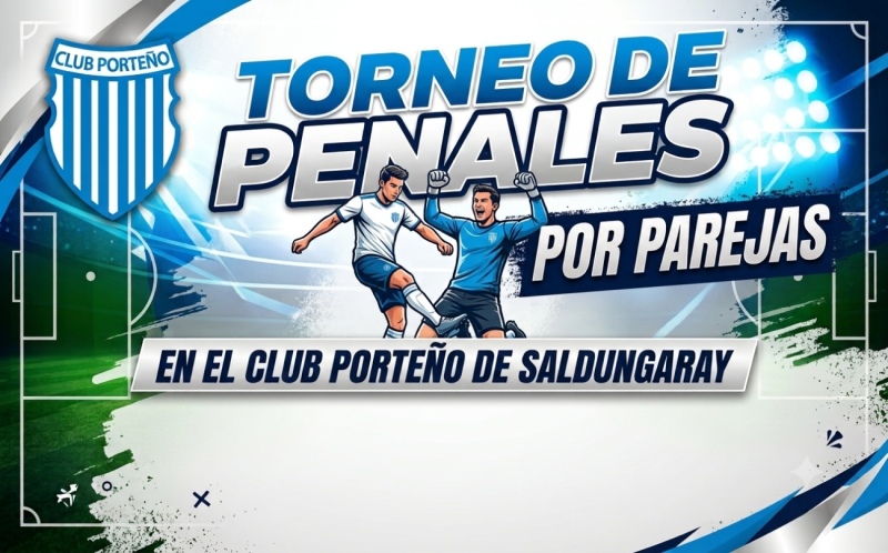 10 de julio: Torneo de penales por parejas en el Club Porte&ntilde;o de Saldungaray