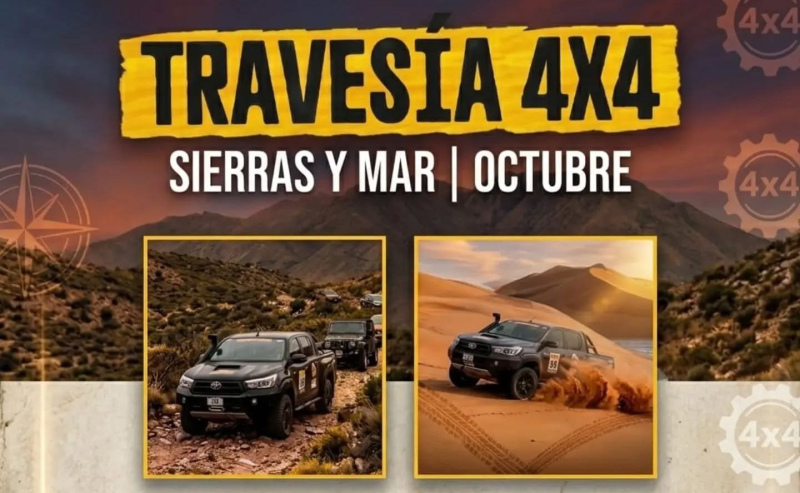 Traves&iacute;a 4x4 "Sierras y Mar": Adrenalina, paisajes y el desaf&iacute;o off-road que se viene en octubre