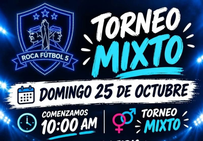 Se viene el Torneo Mixto de Roca F&uacute;tbol 5: Una jornada deportiva y familiar para no perderse